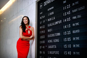 Megan Gale David Jones X Qantas Photo Shoot