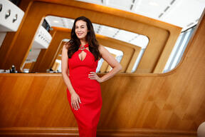 Megan Gale David Jones X Qantas Photo Shoot