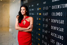 Megan Gale David Jones X Qantas Photo Shoot