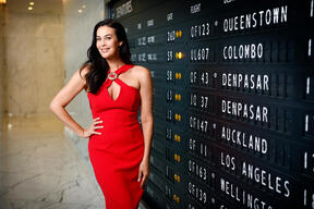 Megan Gale David Jones X Qantas Photo Shoot