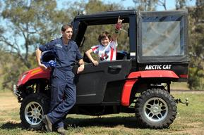Transplant Patient Drives Dune Buggy At Werribee Test Track