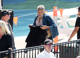 George Clooney On Set In Brisbane