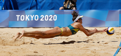 2020 Tokyo Olympic Games: Day Thirteen: Beach Volleyball - Women's Semi-Final - Australia V Latvia