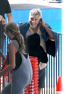 George Clooney On Set In Brisbane